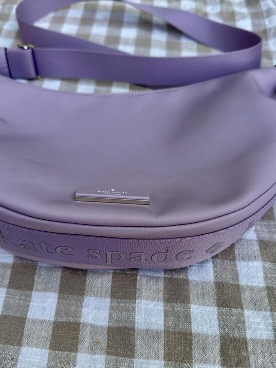 Kate Spade Handbags - Kate Spade Lavender Crescent Crossbody Shoulder Bag Silver Hardware